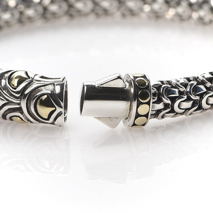 John Hardy Sterling Silver 18K Yellow Gold 6.5mm Legends Naga Station Bracelet 5 of 5