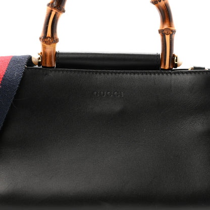 Gucci Nappa Bamboo Web Mini Nymphaea Top Handle Bag Black 9 of 15