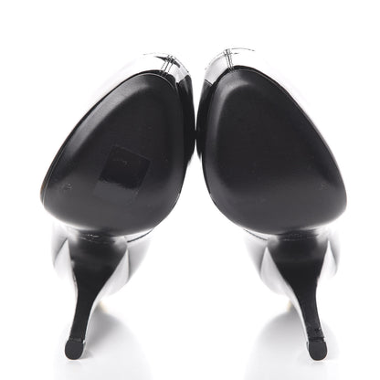 Louis Vuitton Patent Oh Really Peep Toe Pumps 35 Black 6 of 11