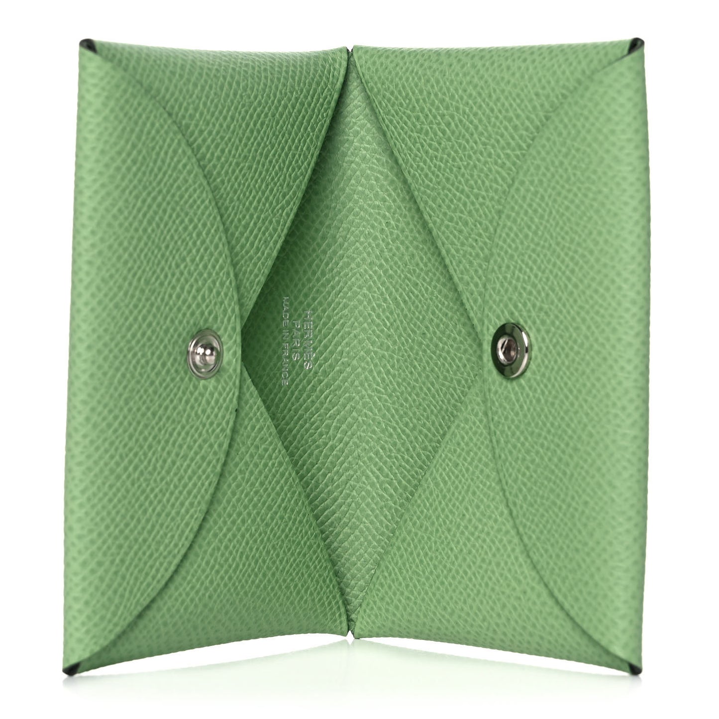 Epsom Calvi Card Case Vert Criquet
