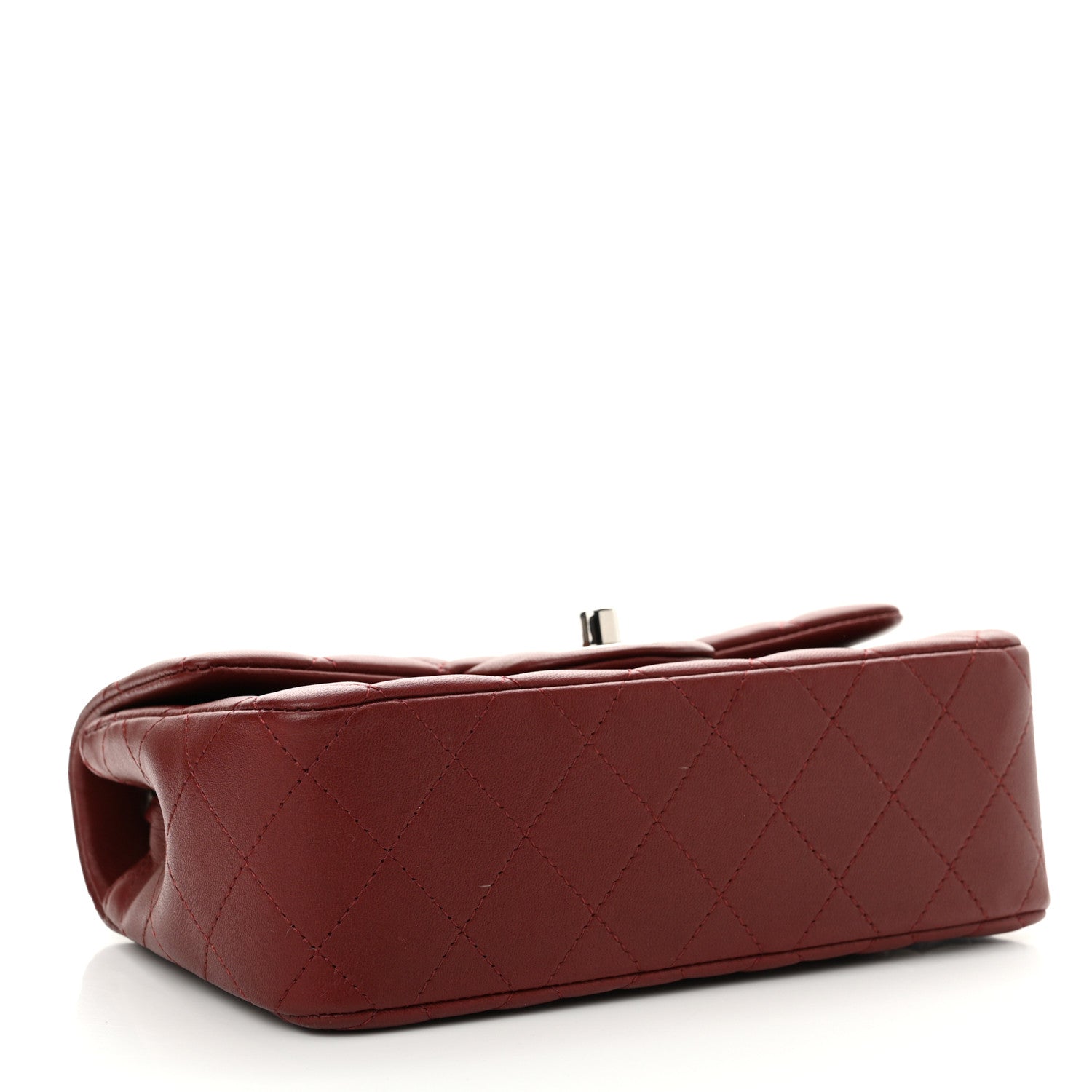 Chanel Lambskin Quilted Mini Rectangular Flap Burgundy 4 of 12
