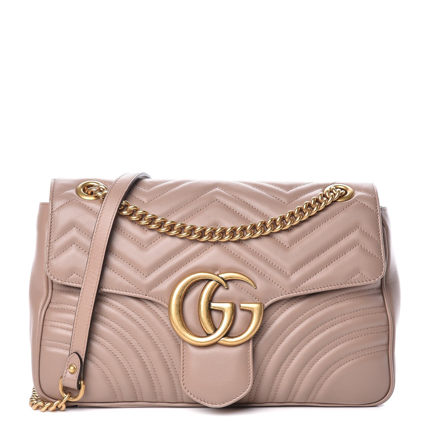 Calfskin Matelasse Medium GG Marmont Shoulder Bag Porcelain Rose