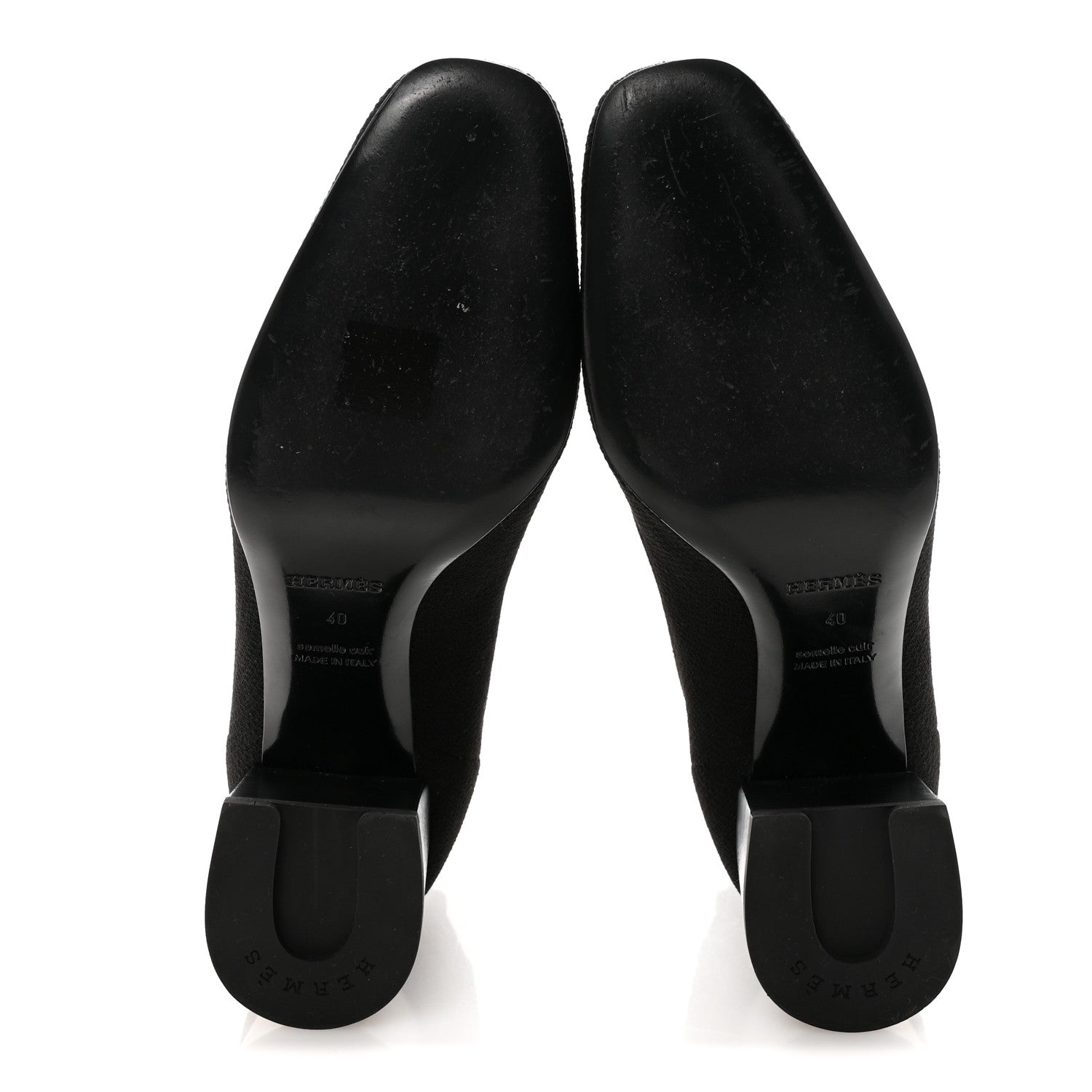 Hermes Knit Calfskin Volver 60 Ankle Boots 40 Black 6 of 8
