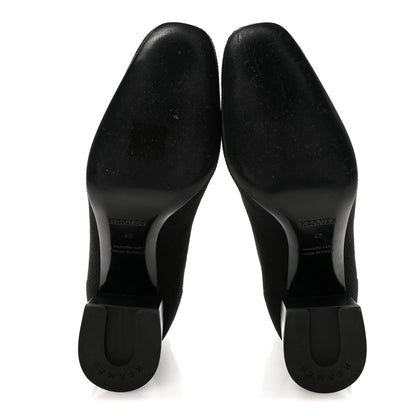 Hermes Knit Calfskin Volver 60 Ankle Boots 40 Black 6 of 8