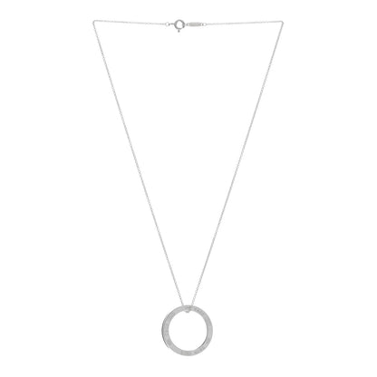 Tiffany Sterling Silver 1837 Circle Pendant Necklace 2 of 4
