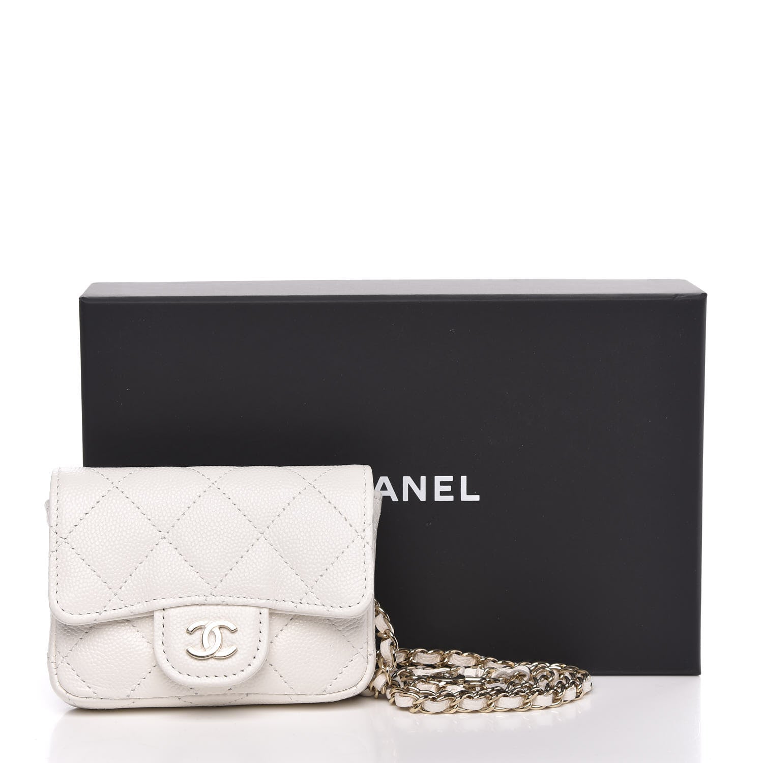 Chanel Caviar Quilted Belt Bag White 9 of 9