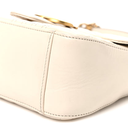 Gucci Calfskin Matelasse Mini GG Marmont Top Handle Shoulder Bag White 10 of 10