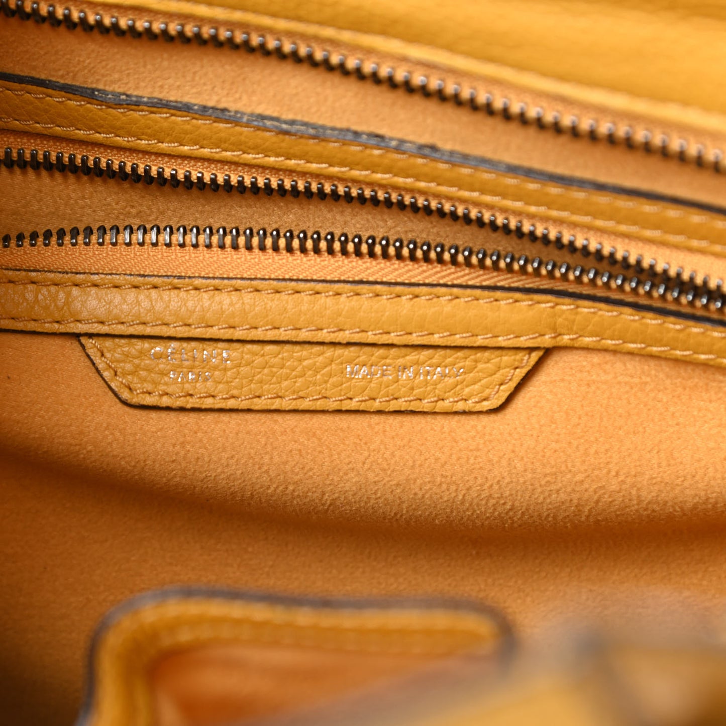 Drummed Calfskin Mini Luggage Ocre