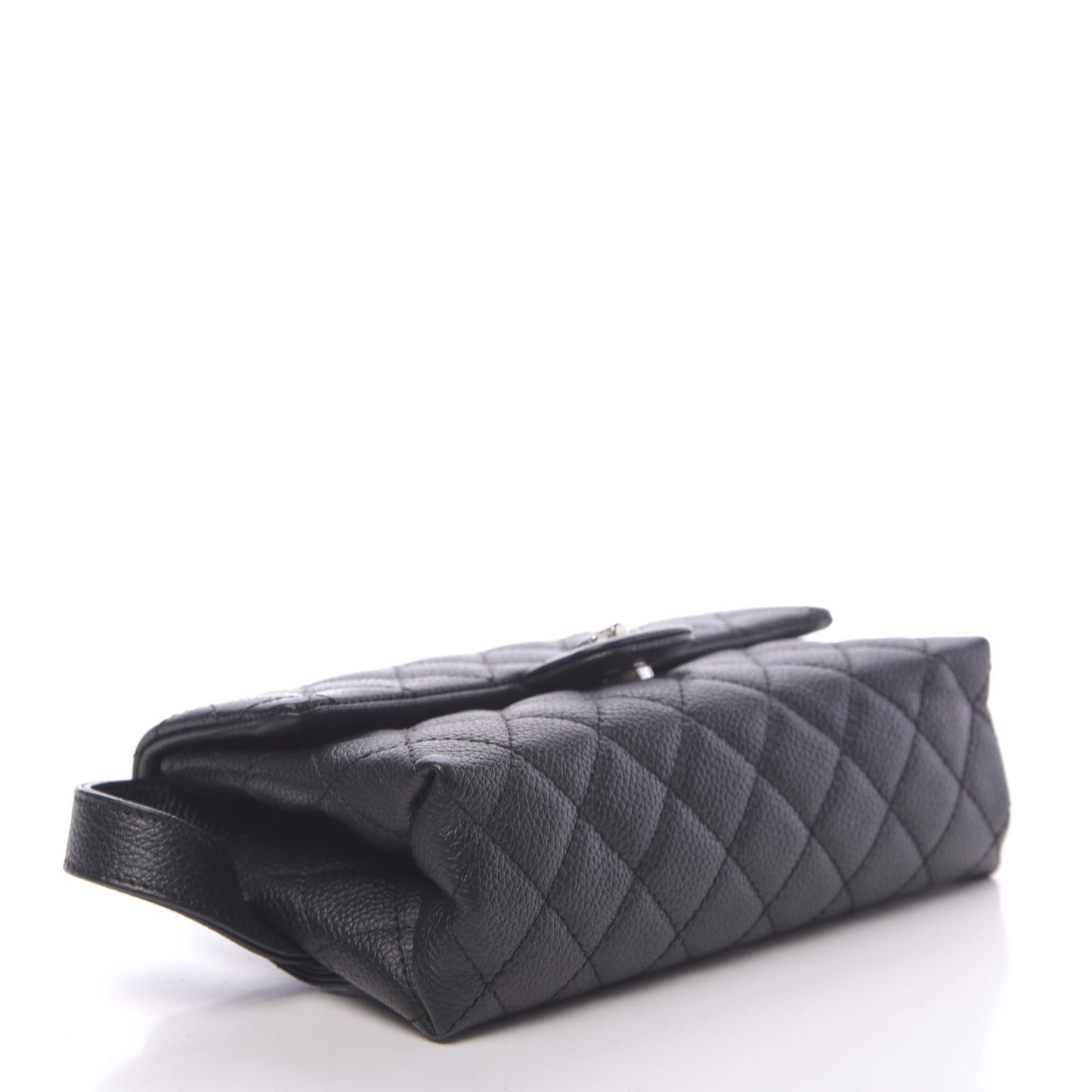 Grained Calfskin Quilted 2.55 Reissue Flap Belt Bag Clutch Black