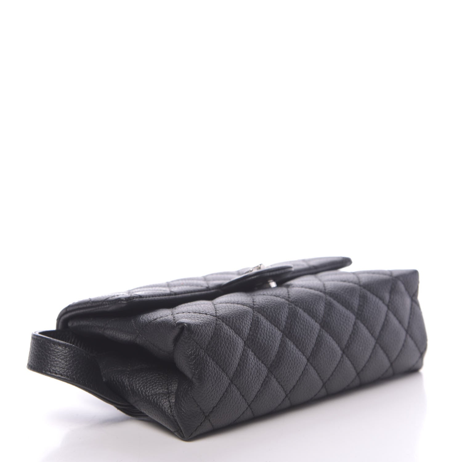 Chanel Grained Calfskin Quilted 2.55 Reissue Flap Belt Bag Clutch Black 4 of 13
