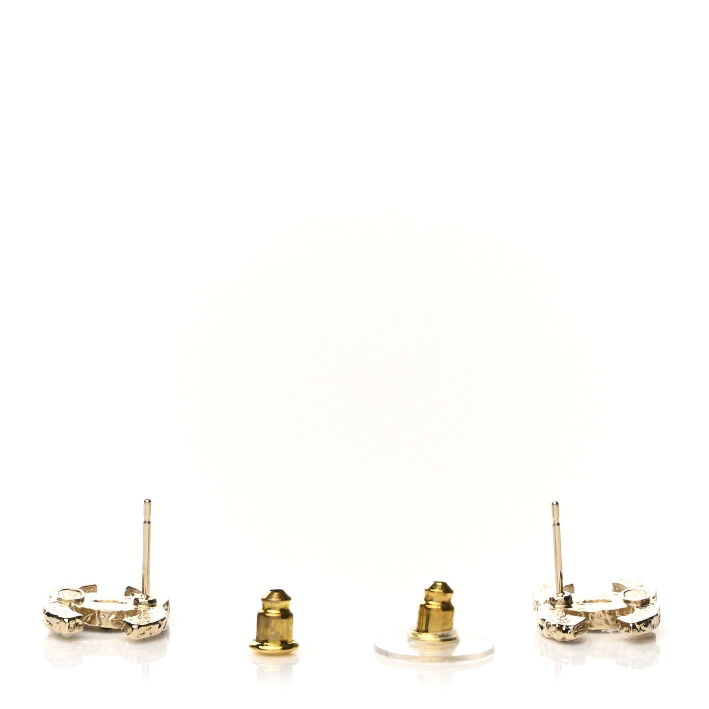 Pearl Crystal CC Earrings Gold Multicolor