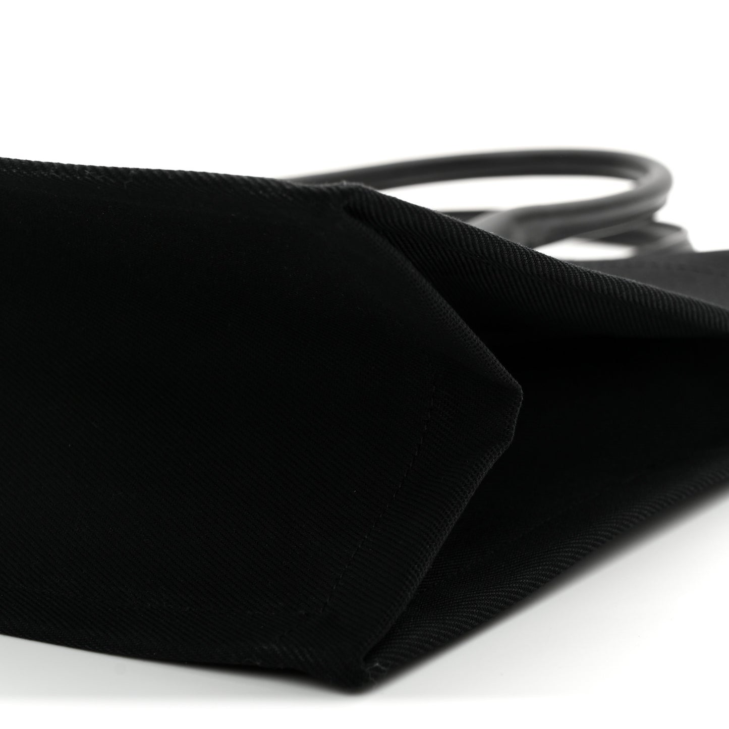 Linen Calfskin Rive Gauche Tote Black