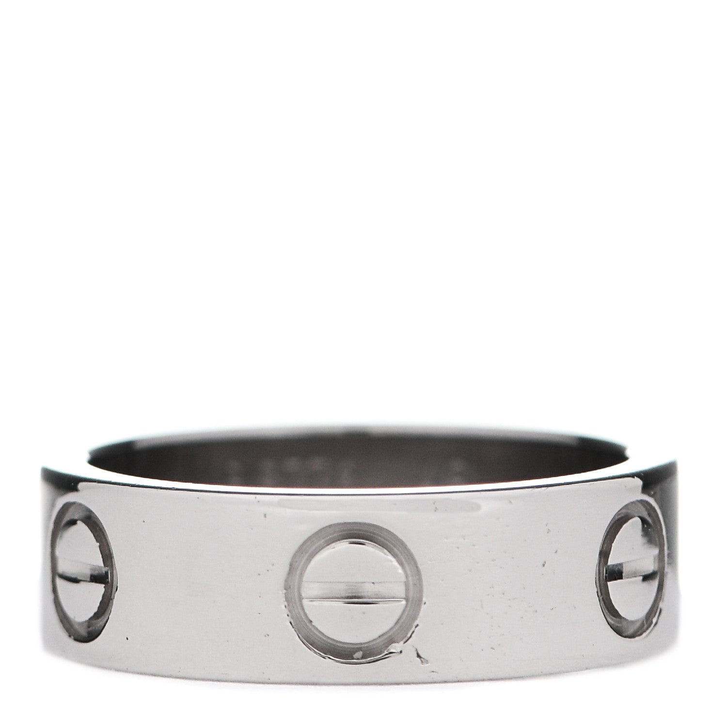 Cartier 18K White Gold 5.5mm LOVE Ring 49 4.75 1 of 4