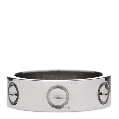 Cartier 18K White Gold 5.5mm LOVE Ring 49 4.75 1 of 4