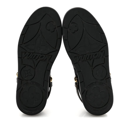 Louis Vuitton Nylon Embossed Monogram Aspen Platform Clog Mules 39.5 Black 6 of 11