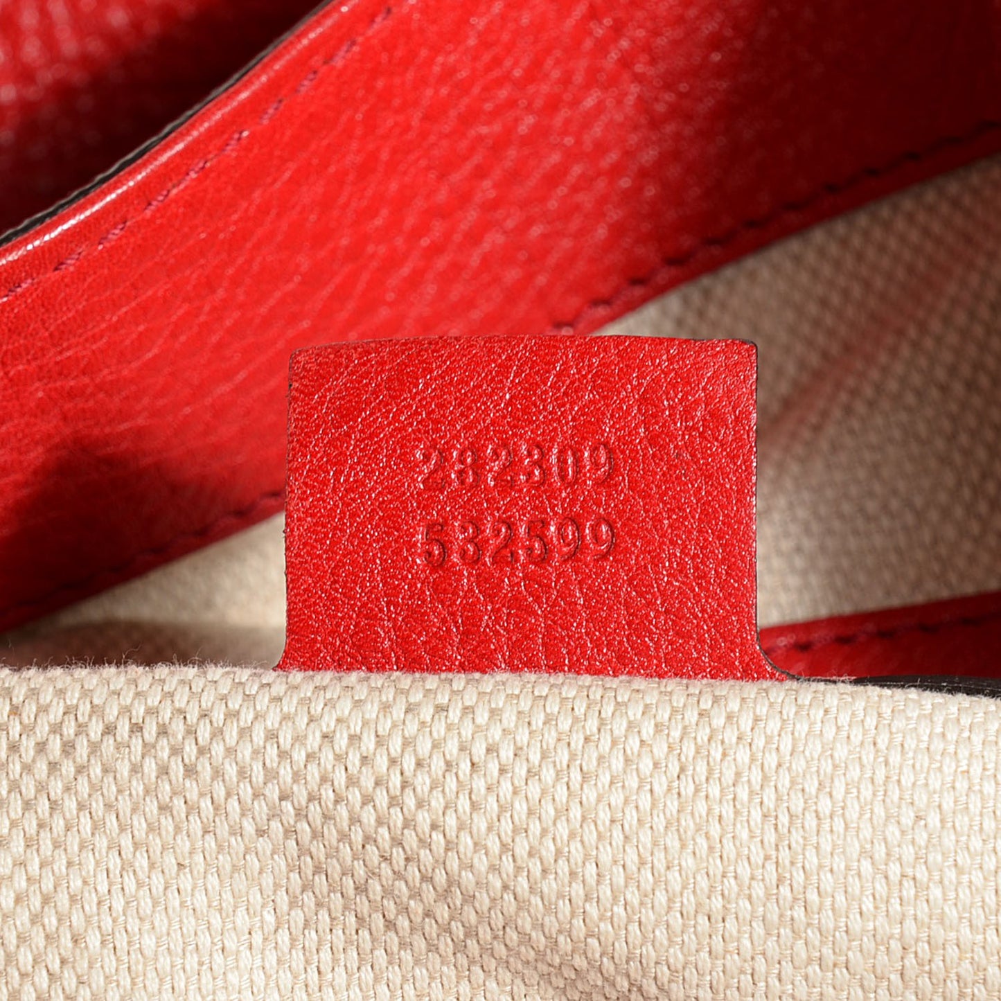 Pebbled Calfskin Medium Soho Shoulder Bag Red