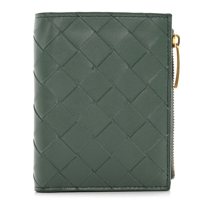 Bottega Veneta Nappa Intrecciato Bifold Zip Wallet Aloe 1 of 8