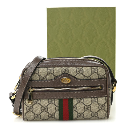 Gucci GG Supreme Monogram Web Mini Ophidia Shoulder Bag Brown 11 of 11