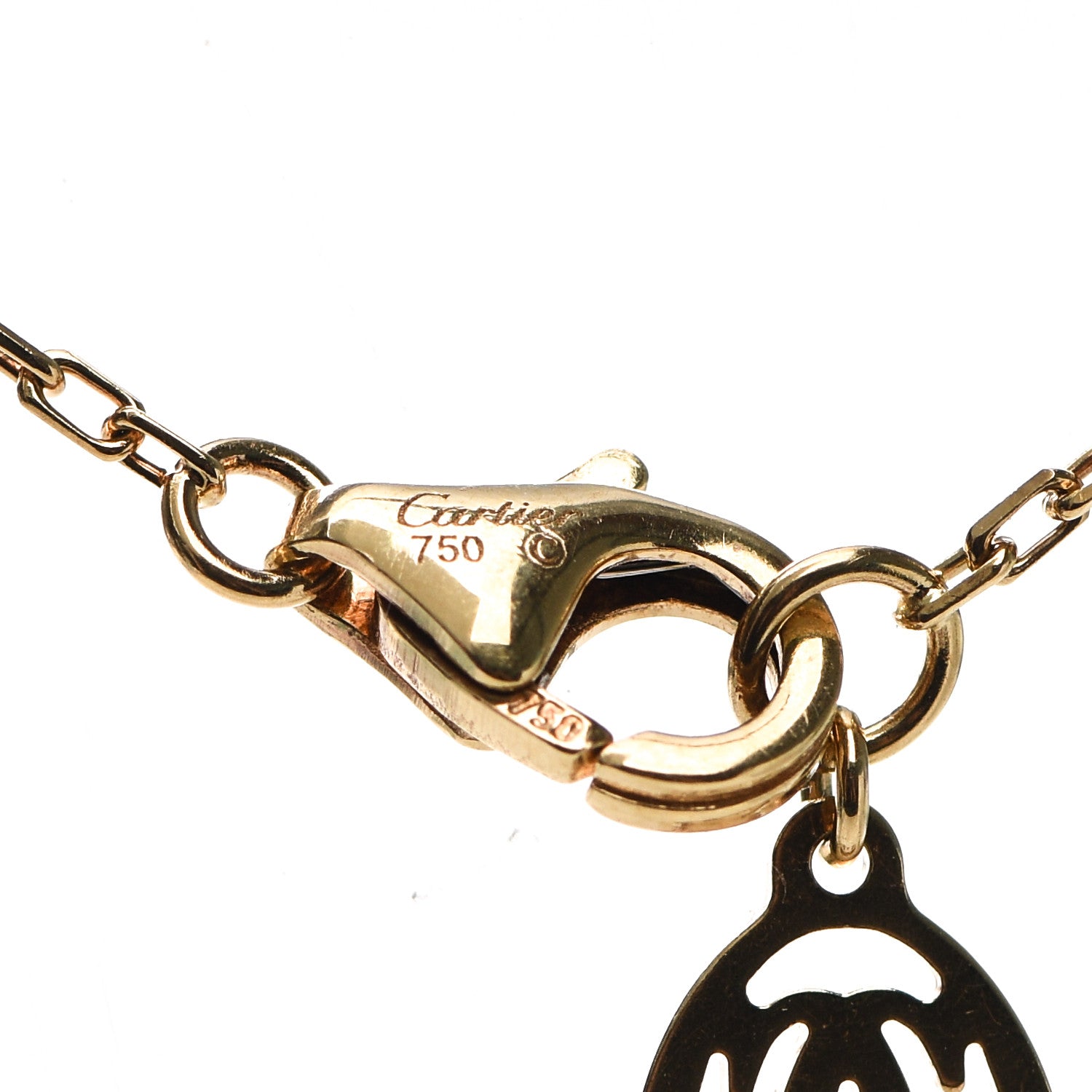 Cartier 18K Yellow Gold Diamond LM D'Amour Pendant Necklace 5 of 6