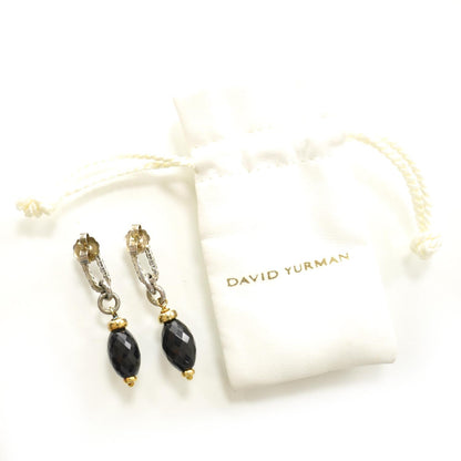 David Yurman 18k Gold and Sterling Silver Onyx Bijoux Drop Earrings 2 of 3