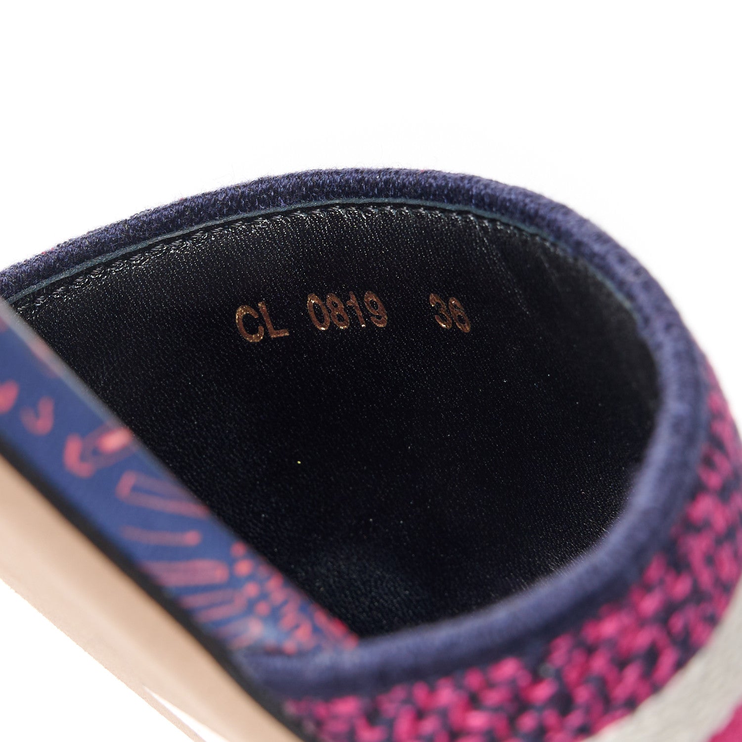 Christian Dior Canvas Embroidered Animals Dway Mules Slide Sandals 36 Deep Blue Fuchsia 8 of 9