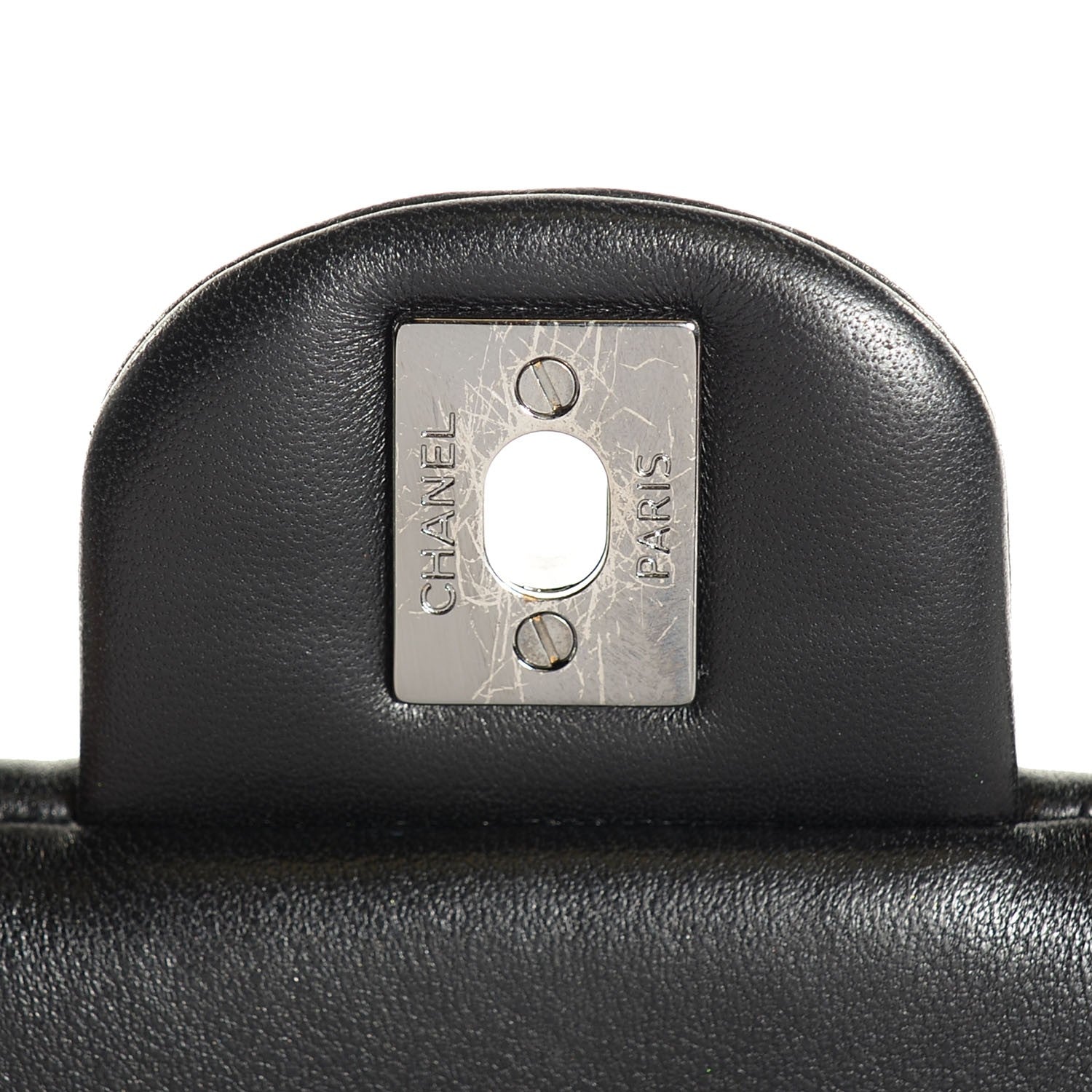 Chanel Lambskin Quilted Clutch With Chain Flap Black 8 of 8