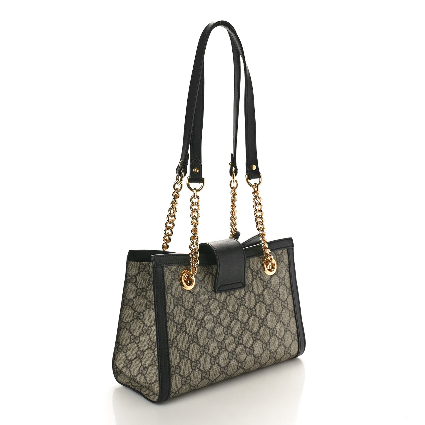GG Supreme Monogram Small Padlock Tote Black