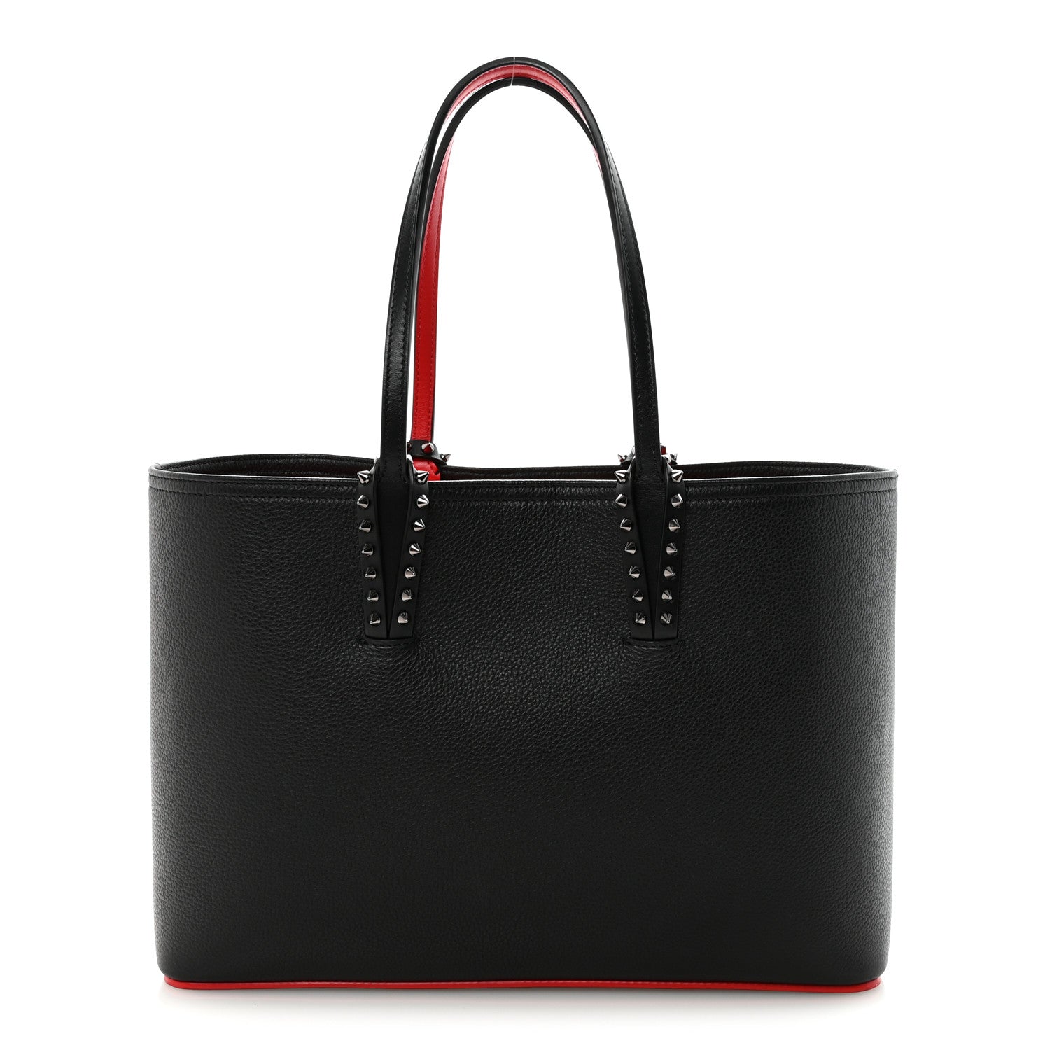 Christian Louboutin Calfskin Empire Spikes Small East West Cabata Tote Black 1 of 10