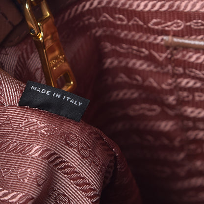 Prada Saffiano Vernice Large Tote Dark Rose 7 of 15