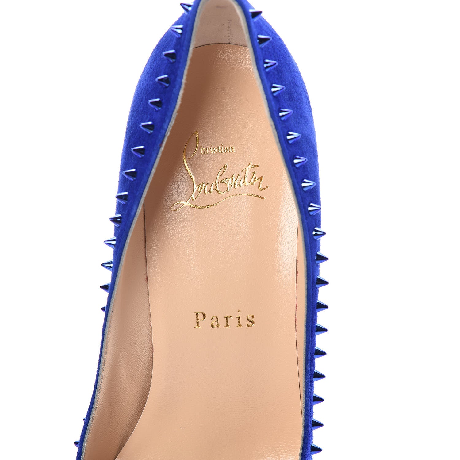 Christian Louboutin Veau Velours Anjalina 85 Pumps 36 Azulejo 5 of 8