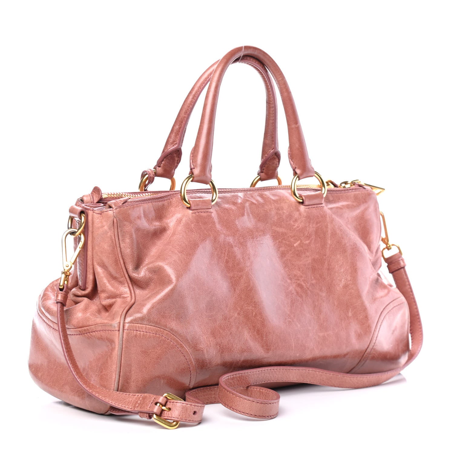 Prada Vitello Shine Shopping Satchel Antico 2 of 4