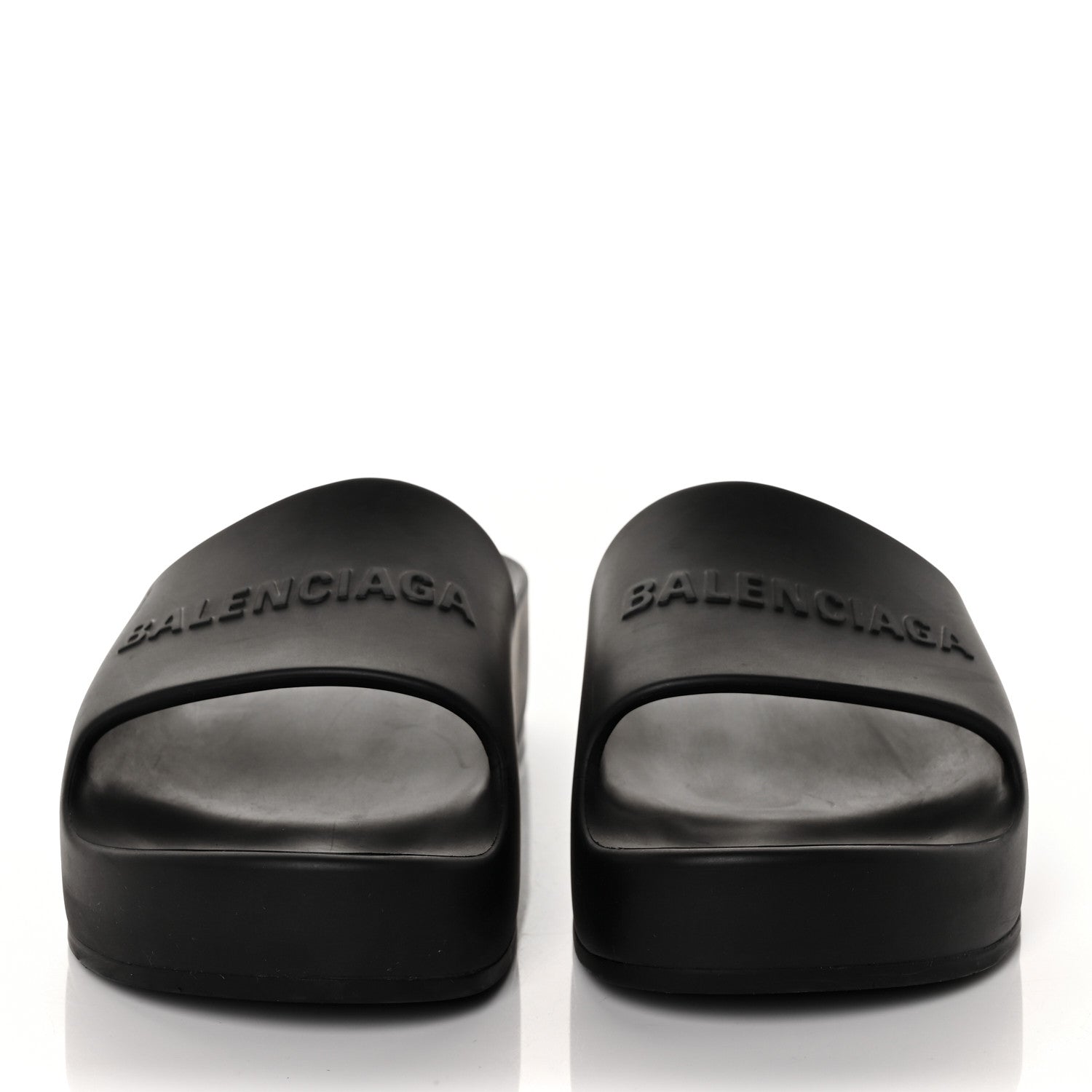 Balenciaga Rubber Chunky Platform Slide Sandals 42 Black 2 of 7
