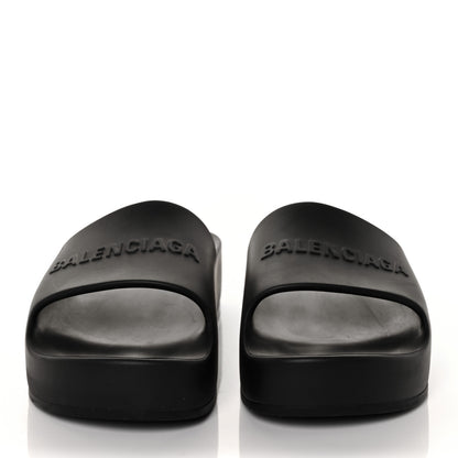 Balenciaga Rubber Chunky Platform Slide Sandals 42 Black 2 of 7