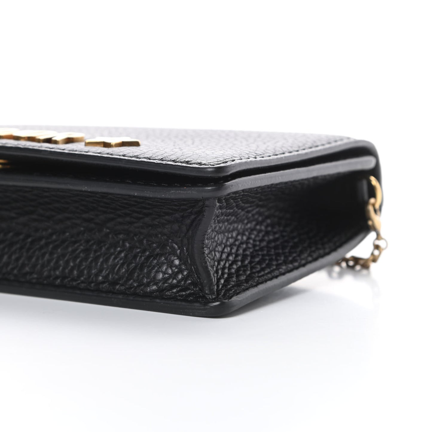 Grained Calfskin J'adior Clutch Black