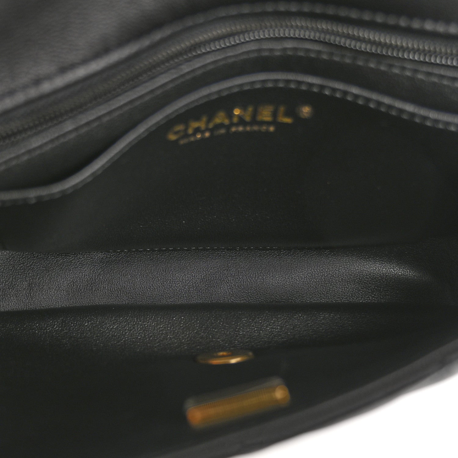 Chanel Lambskin Quilted  Pearl  Flap Black 5 of 10