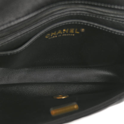 Chanel Lambskin Quilted  Pearl  Flap Black 5 of 10