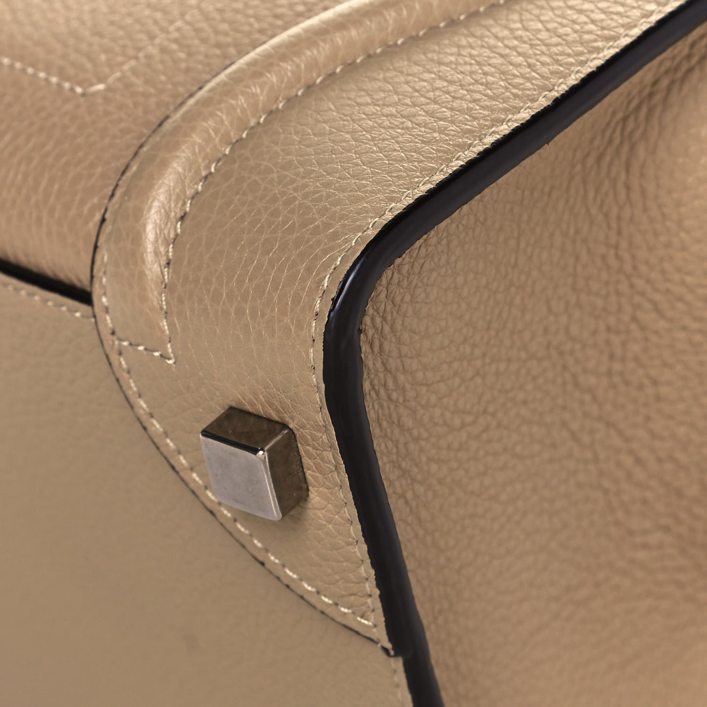 Drummed Calfskin Micro Luggage Dune