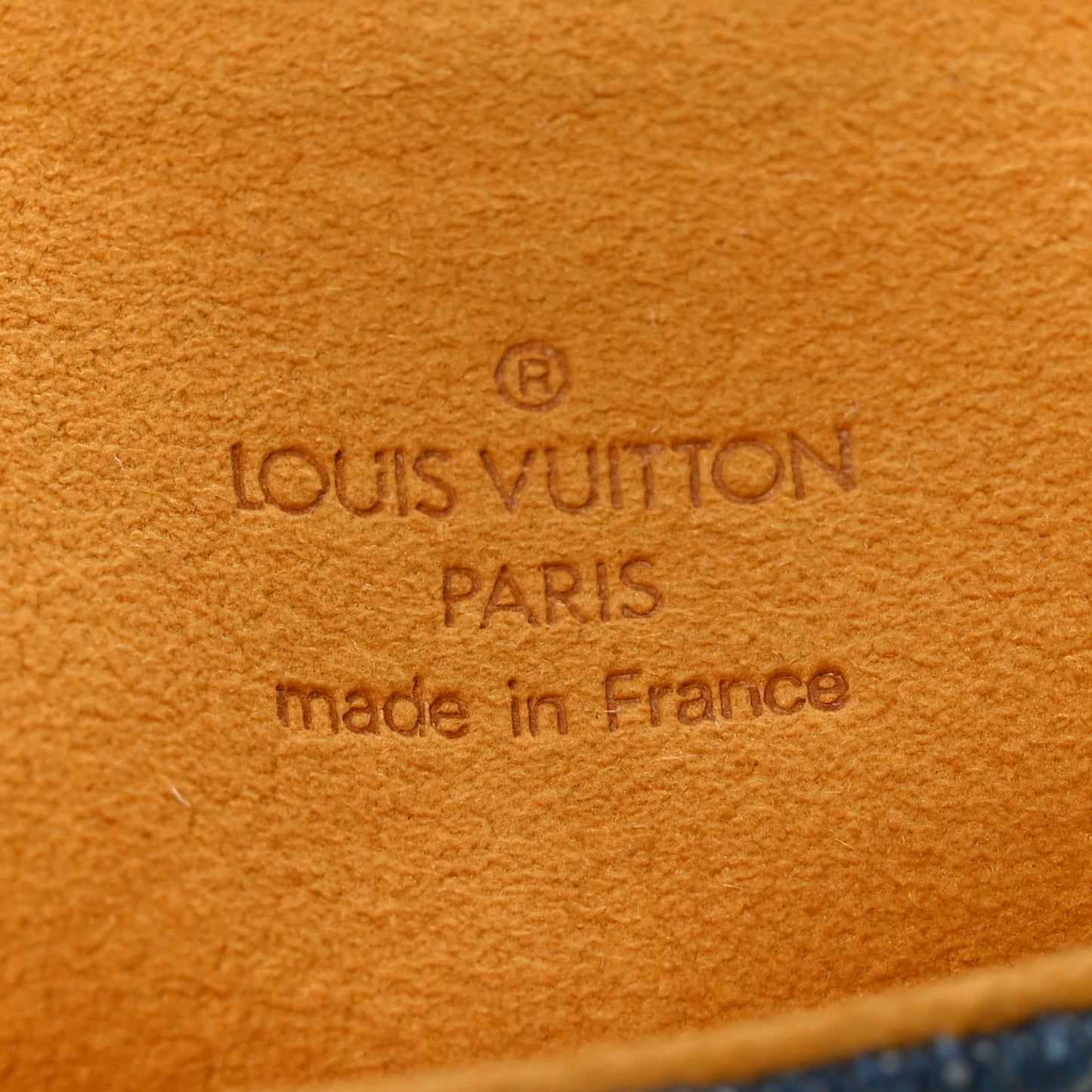 Monogram Denim Pochette Plat Clutch Blue
