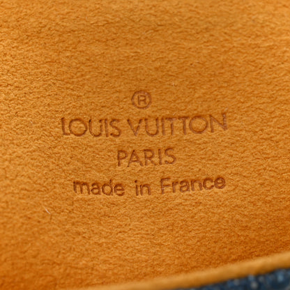 Louis Vuitton Monogram Denim Pochette Plat Clutch Blue 6 of 8