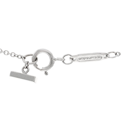 Tiffany 18K White Gold Diamond Mini T Smile Pendant Necklace 4 of 5