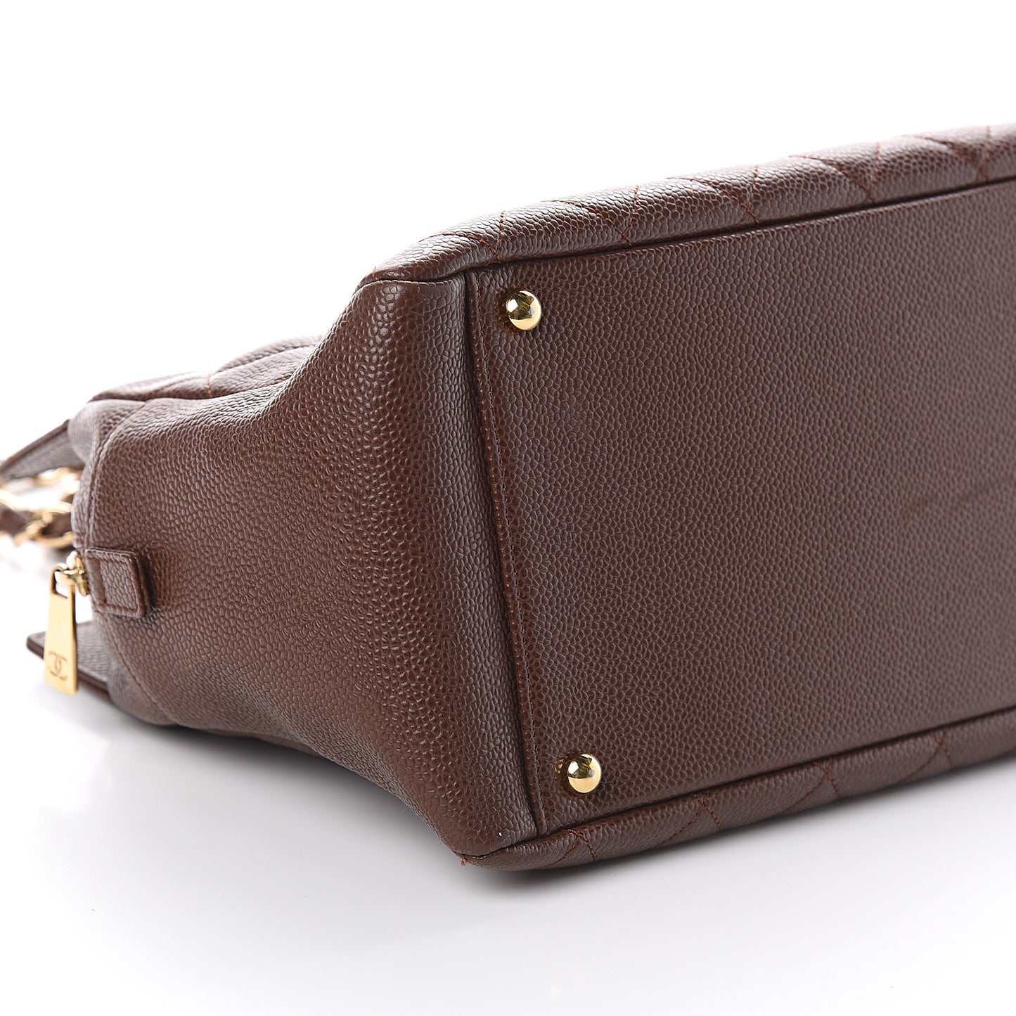 Caviar Quilted Petit Timeless Tote PTT Brown