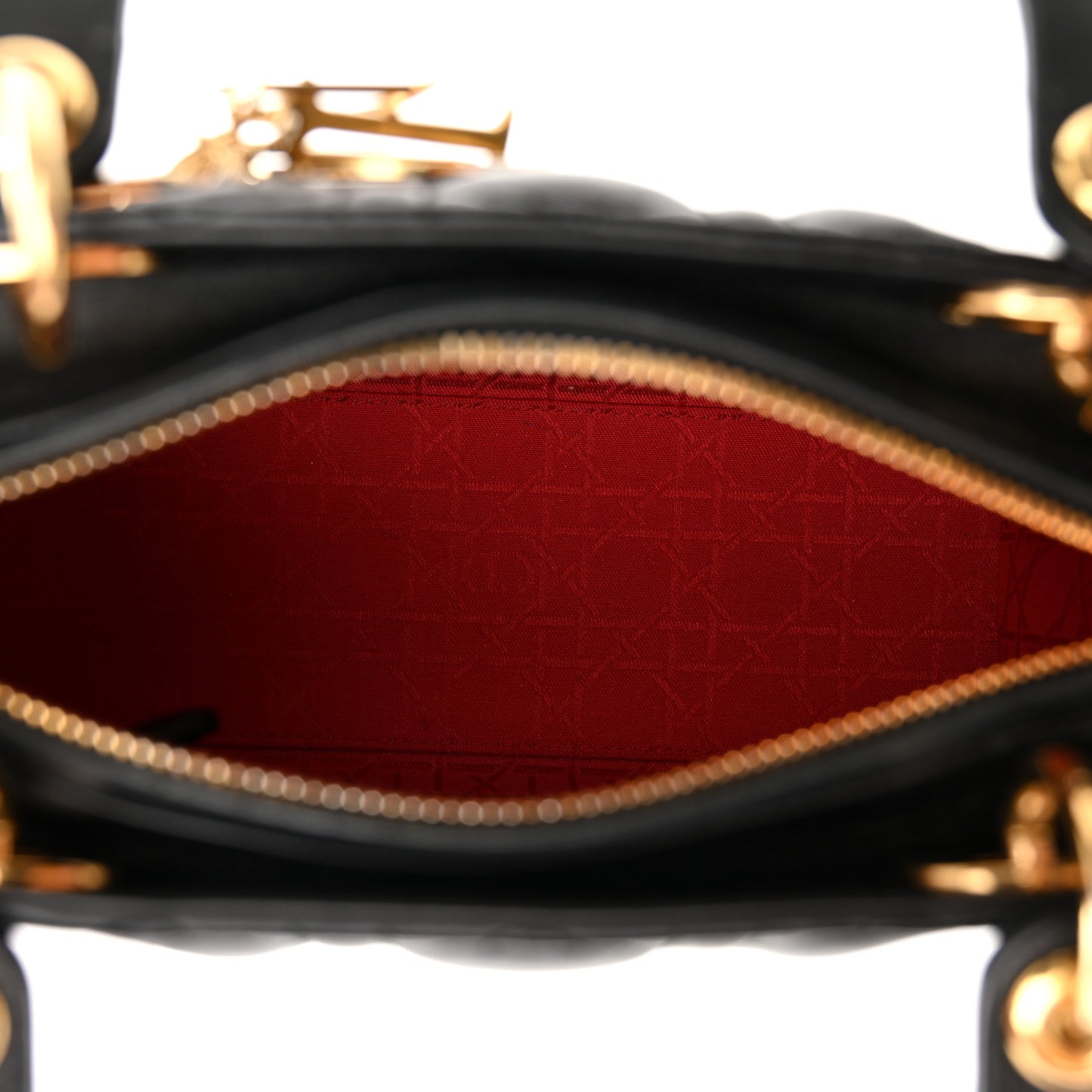 Lambskin Cannage Medium Lady Dior Black