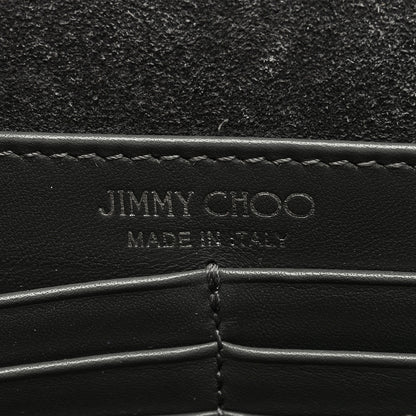 Jimmy Choo Glitter Palace Wallet On Chain Platinum 6 of 9