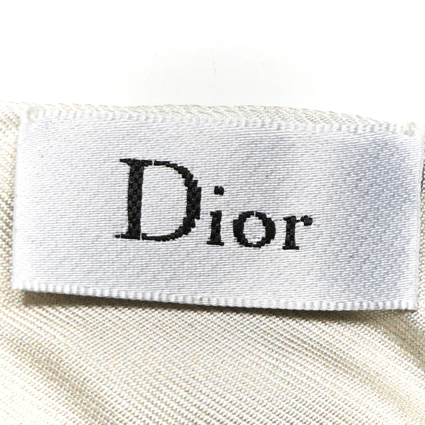 Silk ABCDior Mitzah "A" Scarf  Off White
