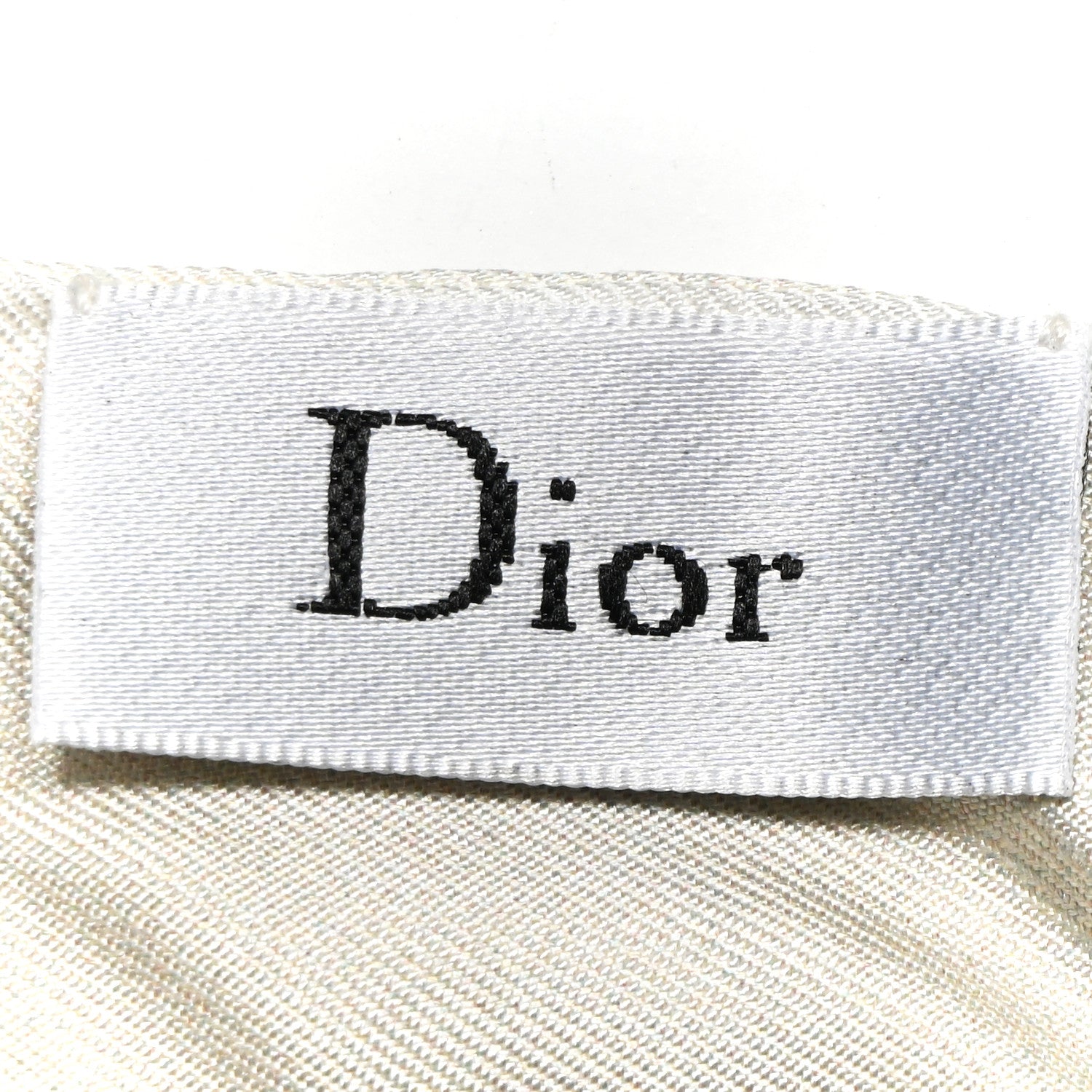 Christian Dior Silk ABCDior Mitzah "A" Scarf  Off White 3 of 4