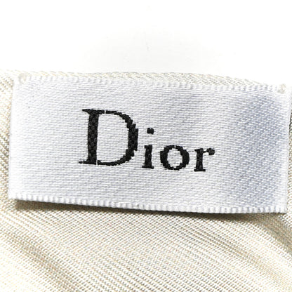 Christian Dior Silk ABCDior Mitzah "A" Scarf  Off White 3 of 4