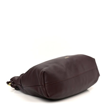Loewe Mellow Nappa Donut Chain Large Flamenco Knot Clutch Dark Burgundy 4 of 11