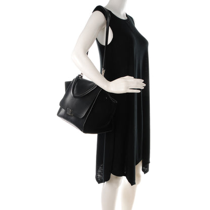 Celine Drummed Calfskin Suede Medium Trapeze Black 2 of 7