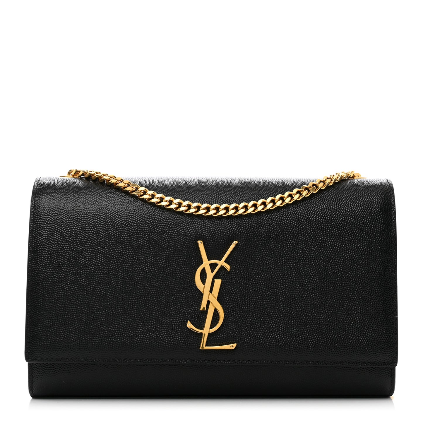 Grain De Poudre Medium Classic Monogram Kate Satchel Black