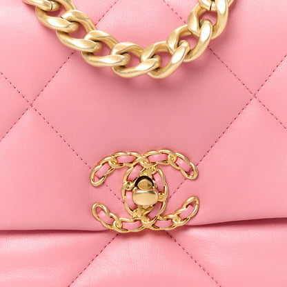 Chanel Lambskin Quilted Medium Chanel 19 Flap Pink 8 of 11